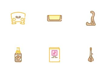 Violin String Musical Instrument Icon Pack