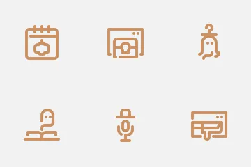 Virtual Halloween Party Icon Pack