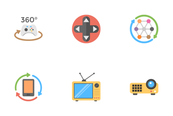 Virtual Reality And Drones Flat Icons  Icon Pack