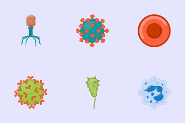 Viruses And Blood Cells Icon Pack