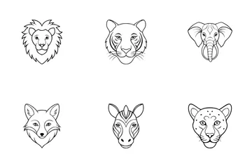 Visage d'animaux Pack d'Icônes