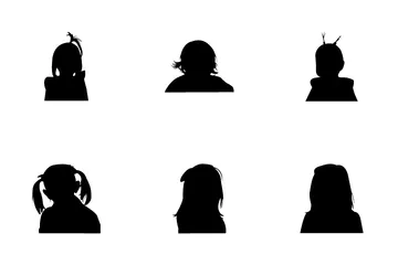 Silhouettes de visages humains 2 Pack d'Icônes