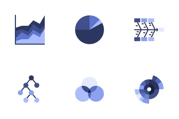 Visualisation des données à plat Pack d'Icônes