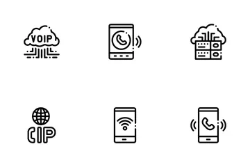 VoIP-Anrufsystem Symbolpack