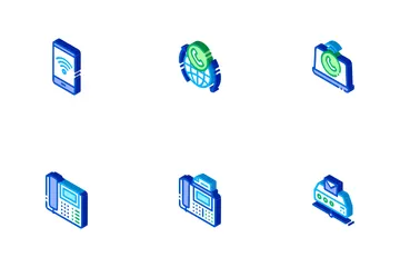 Voip Calling System Icon Pack