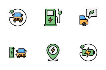 Voiture électrique Icon Pack