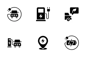 Voiture électrique Icon Pack