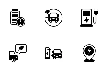 Voiture électrique Icon Pack