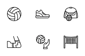 Vóleibol Paquete de Iconos