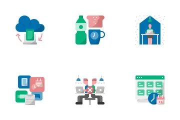 Von zuhause aus arbeiten Symbolpack