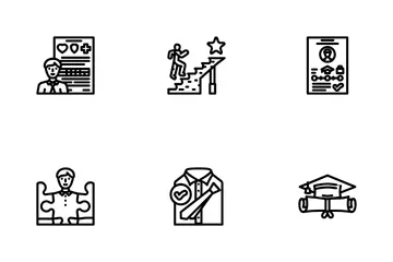 Vorbereitung auf ein Vorstellungsgespräch Symbolpack