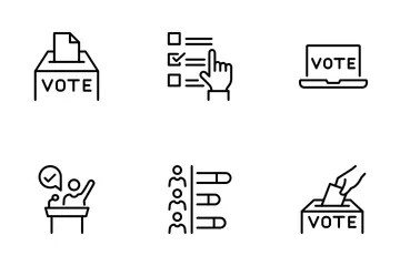 투표와 선거 아이콘 팩