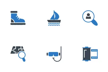 Voyages en plein air et camping Icon Pack