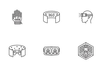 VR-Technologie Symbolpack