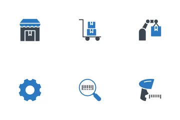 Warehouse And Cargo Shipping Icon Pack