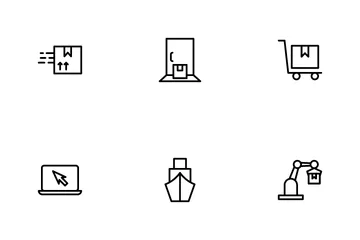Warehouse And Cargo Shipping Icon Pack