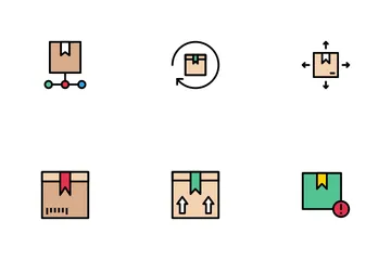 Warehouse And Cargo Shipping Icon Pack