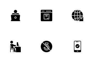 Warehouse And Cargo Shipping Icon Pack