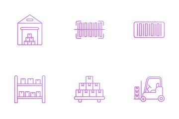 Warehouse Management Icon Pack