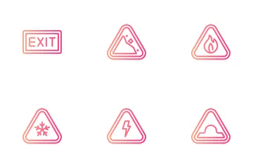 Warning Signs And Texts Icon Pack
