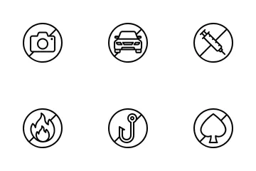 Warning Signs And Texts Icon Pack