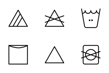 Wäscherei-Symbol-Set Symbolpack