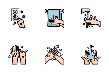 Washing Hand Icon Pack
