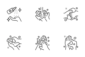 Washing Hand Icon Pack