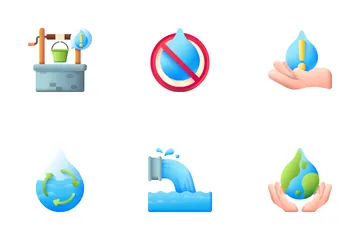 Wasserknappheit Symbolpack