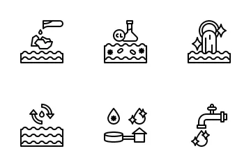 Wastewater Treatment Icon Pack
