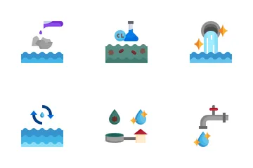 Wastewater Treatment Icon Pack