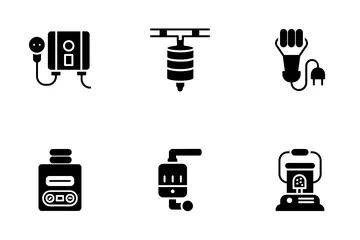 Water Boiler Thermostat And Electric Gas Solar Heaters Icon Pack