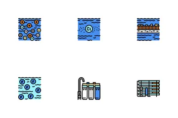 Water Filter Equipment Icon Pack