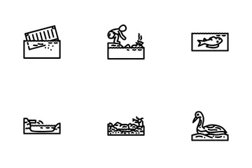 Water Pollution Contamination Icon Pack