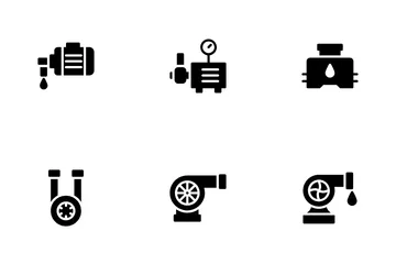 Water Pump Equipment Icon Pack