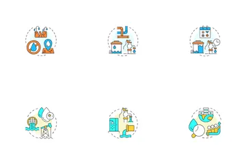 Water Scarcity Icon Pack