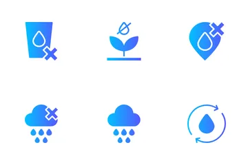 Water Shortage Icon Pack
