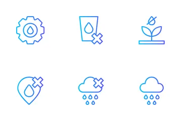 Water Shortage Icon Pack