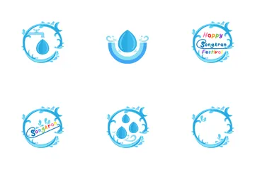 Water Songkran Festival Icon Pack