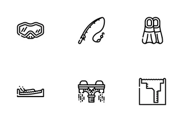 Water Sports Active Occupation Icon Pack