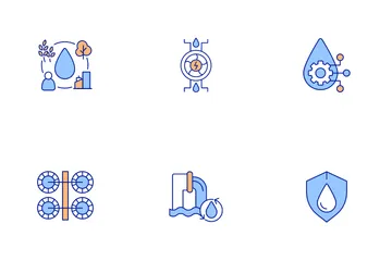 Water Supply Management Icon Pack