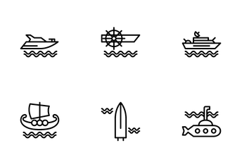 Water Transportation Icon Pack