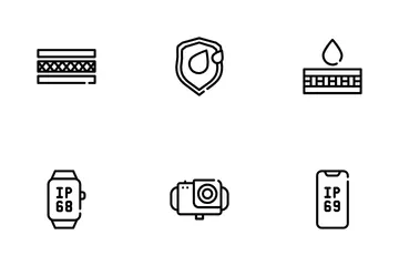 Waterproof Material Icon Pack