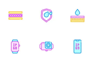 Waterproof Material Icon Pack