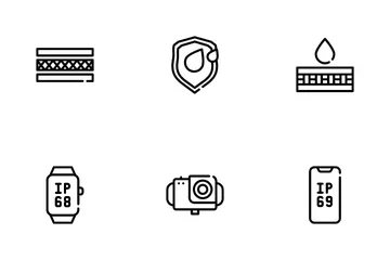 Waterproof Material Icon Pack