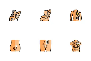 Wax Hair Salon Depilation Icon Pack