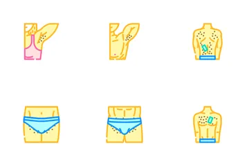 Waxing Wax Hair Body Beauty Icon Pack