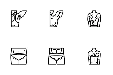 Waxing Wax Hair Body Beauty Icon Pack