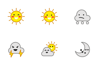 Weather Emoticon Icon Pack