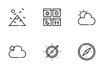 Weather Forecast Outline Icon Pack